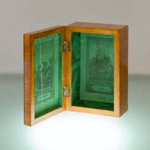 Biedermeier-Holzkästchen, Kirsche furniert, Deutschland um 1825