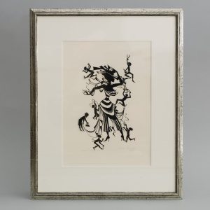 Luise Neupert: „Ohne Titel“, Scherenschnitt, dat. 1989