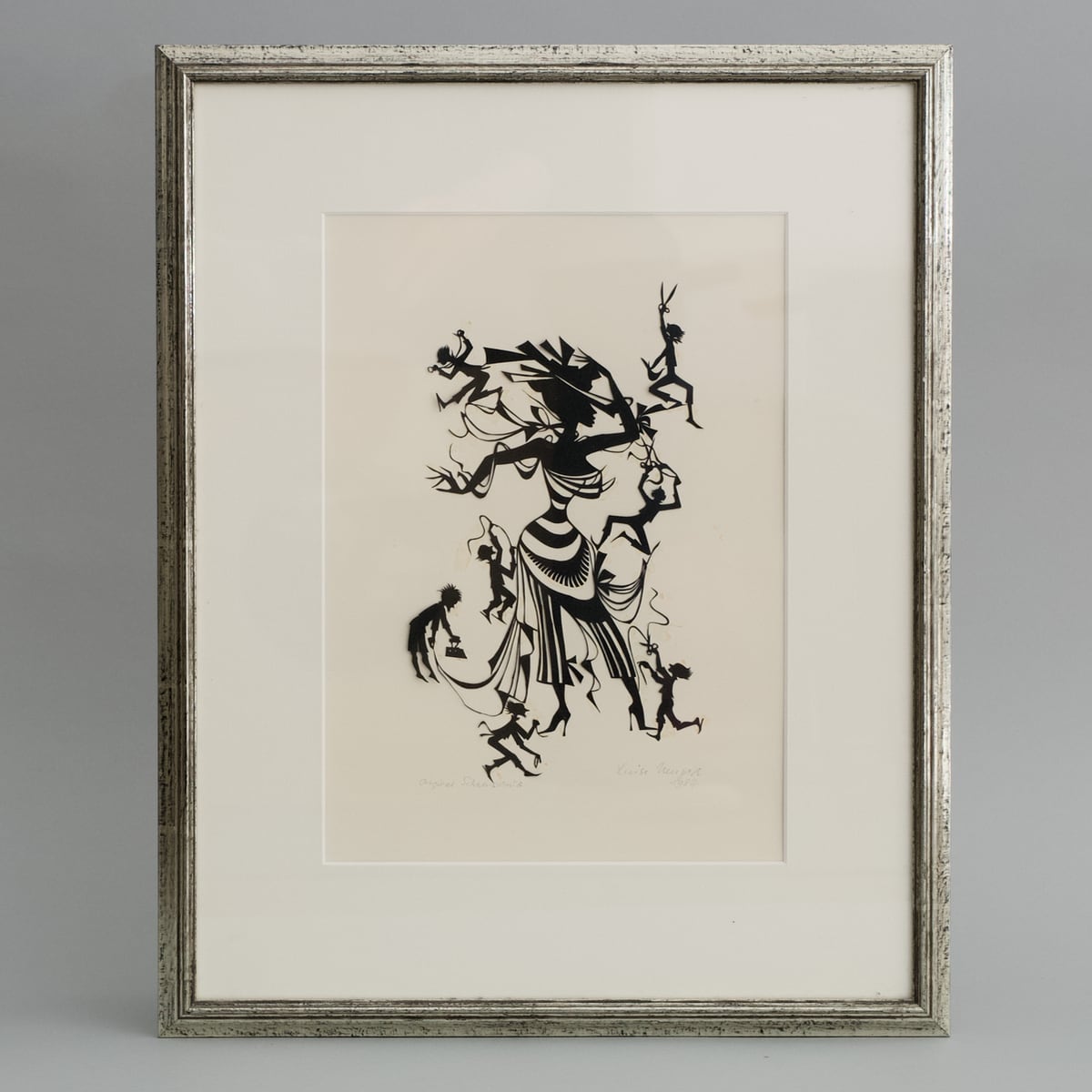 Luise Neupert: „Ohne Titel“, Scherenschnitt, dat. 1989