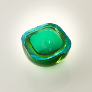 Sommerso Schale / Ascher aus Glas, Murano, um 1960