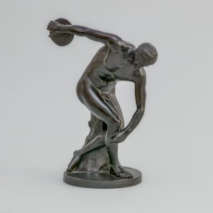 Diskuswerfer aus Bronze, Fonderia Artistica Sommer, Neapel vor 1900