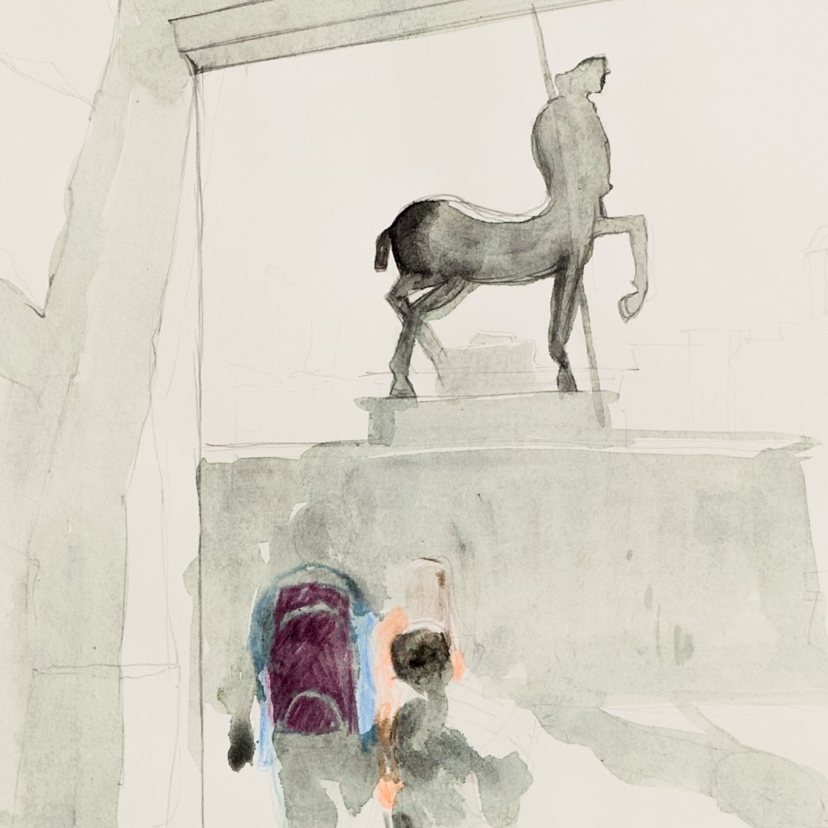 Max Diel „Pompeji“, Gouache, 2018 – Bild 2